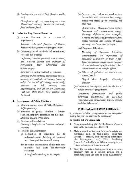 Icse Commercial Applications Syllabus 2023 For Class 9 Class 10