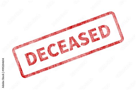 deceased stamp red grunge seal stock illustration adobe stock