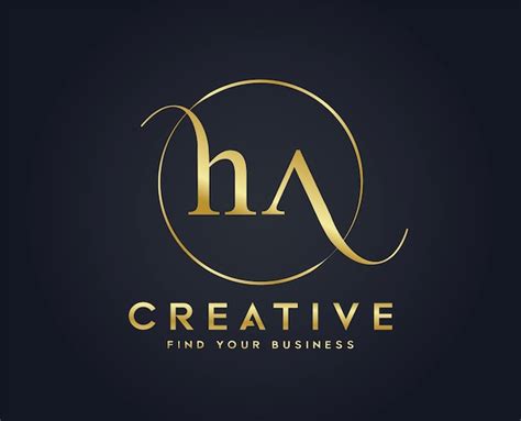 Premium Vector | Letter h a cursive business logo