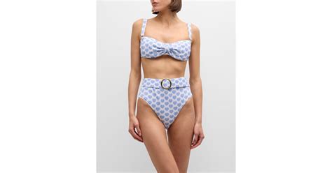 Alexandra Miro Ursula Heart Bikini Bottoms In Blue Lyst