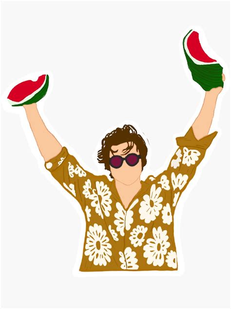 Harry Styles Watermelon Sugar Sticker Sticker For Sale By Micafern Redbubble