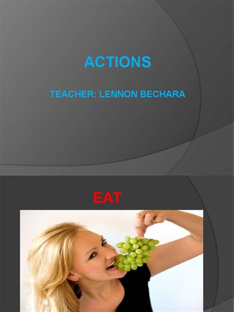 Actions Introduction Of Present Continuous Activities Promoting