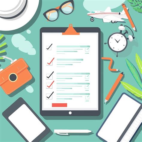 premium vector  tablet   list   including  list