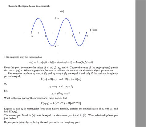 Solved Shown In The Figure Below Is A Sinusoid This Chegg