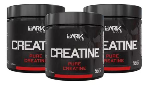 Kit 3x Creatina Pura Monohidratada 300g Dark Lab Sem Sabor Frete Grátis