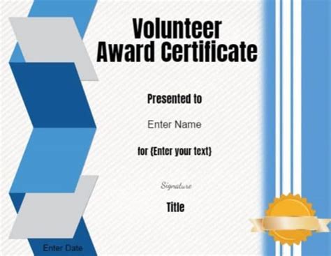 Volunteer Certificate of Appreciation | Customize Online then Print