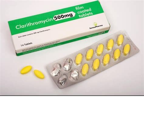 clarithromycin tablet packaging size pack   tablets  rs