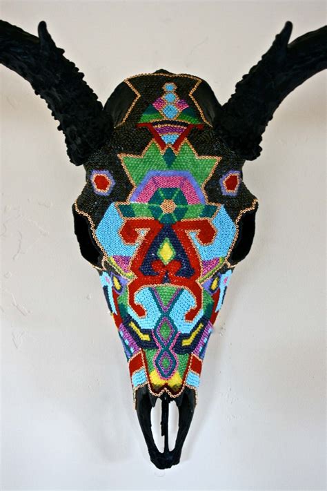 Beaded Mule Deer Skull Butterfly Spirit By Bpaxtonfineart On Etsy