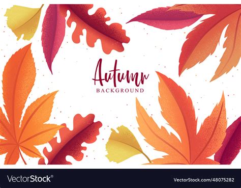 Botanical Background With Colorful Autumn Leaves Vector Image