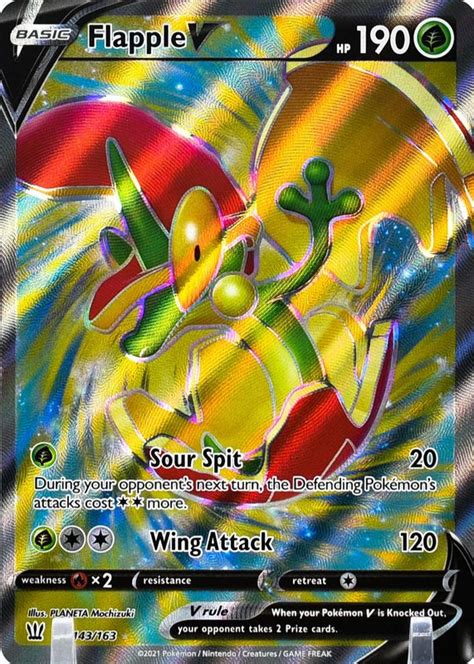 Flapple V 2021 Sword Shield Battle Styles 143 163 Holo Full Art