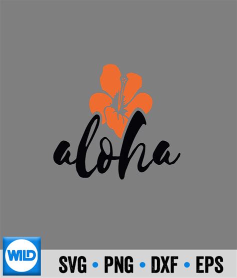 Aloha Svg Aloha Hawaii With Hawaiian Hibiscus Flower Svg Wildsvg