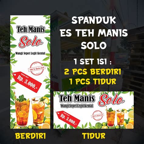 jual spanduk banner teh solo  paket gerobak shopee indonesia