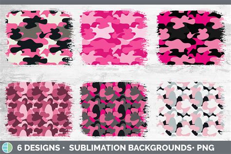 Pink Camo Distressed Sublimation Background Panel By Enliven Designs