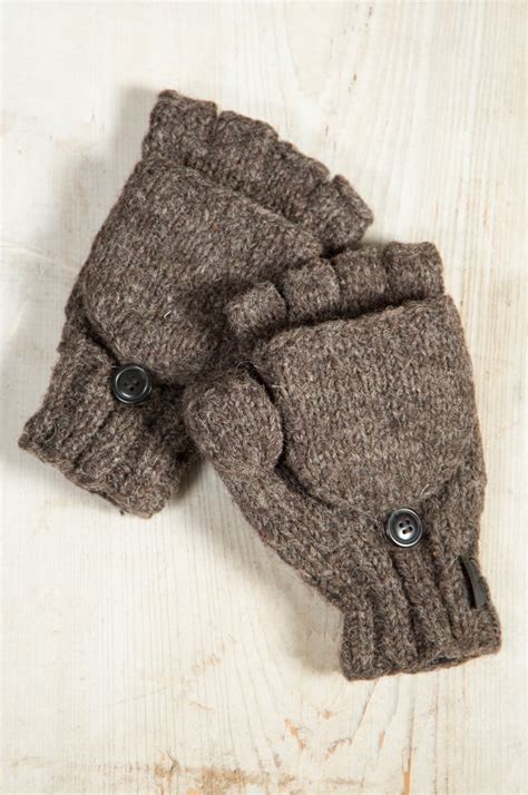 Fingerless Wool Gloves with Mitten Flap | Overland