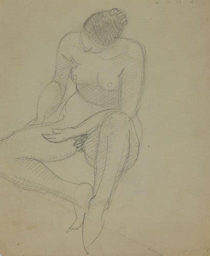 Andr Meaux Saint Marc Naked Woman Original Pencil Early Th