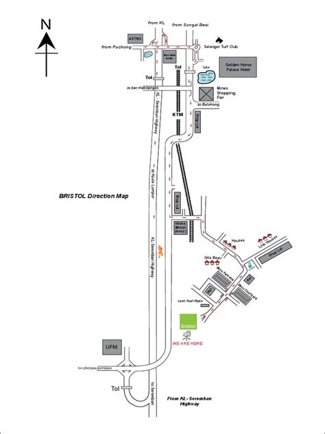 bristol direction map  kl  sungai besi