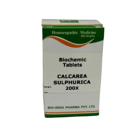 Buy Bio India S Biochemic Tablet Calcarea Sulphurica 200X 25 Gm