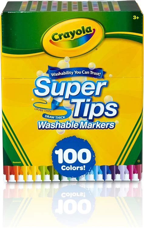 Crayola Super Tips Washable Markers 100 Count Bulk Great For Kids