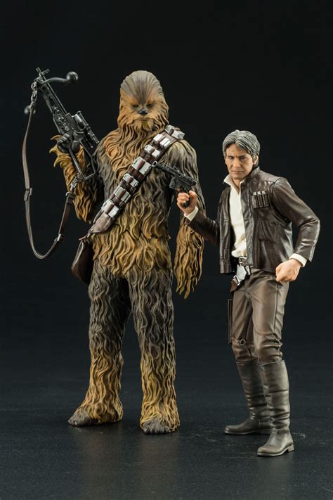 Han Solo & Chewbacca Stand Ready As New Force Awakens Statues ...