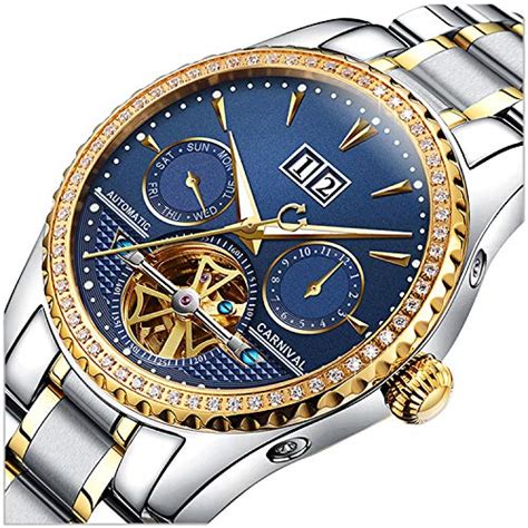 Pasoy Men S Watch Automatic Mechanical Tourbillon Stainless Stell Date