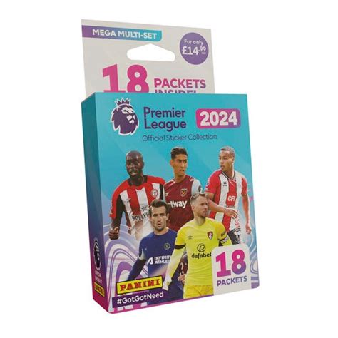 Panini Premier League 2024 Sticker Collection Mega Multiset