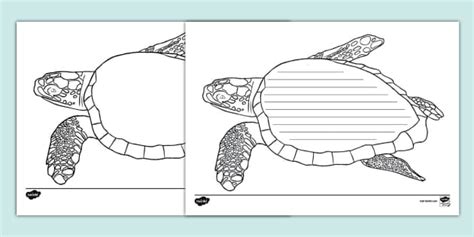 Turtle Writing Template Lehrer Gemacht Twinkl