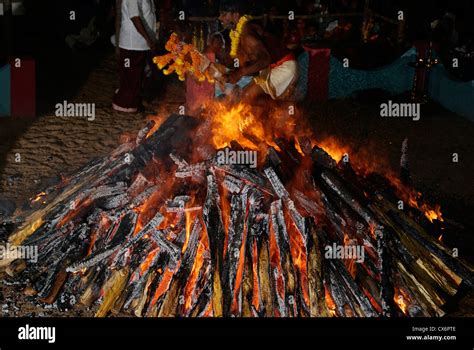 Agni Kavadi Agnikavadi Fire Walking Temple Night Ritual In Kerala