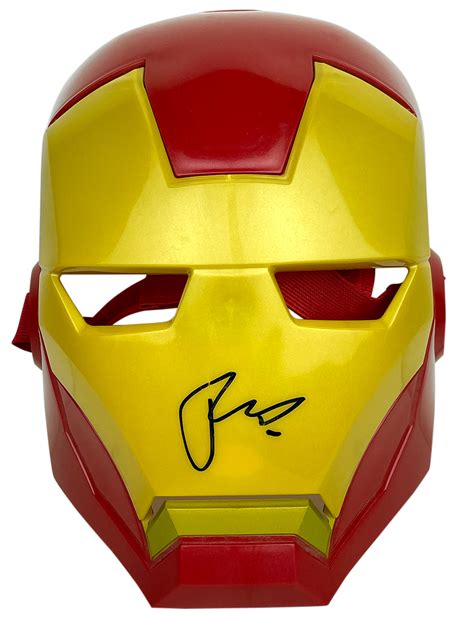 Robert Downey Jr Autographed Iron Man Mask