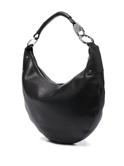 Pre Owned Gucci 2000s Half Moon Hobo Shoulder Bag In Black ModeSens