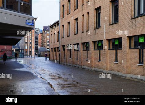 LOUVAIN-LA-NEUVE, BELGIUM -7 JAN 2022- Exterior view of Universite ...