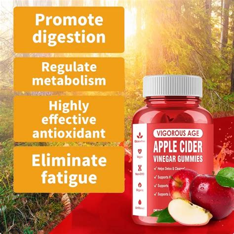 ☁apple Cider Vinegar Gummies Digestive Weight Management Supplements Vitamin C Goli Healthy