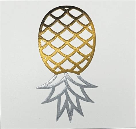 Upside Down Pineapple Tattoo Metallic Silver Gold Swinger - Etsy