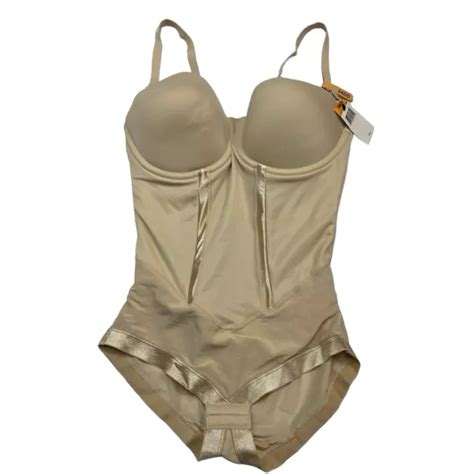 MAIDENFORM SHAPEWEAR 34DD Nude Easy Up Firm Control Bodybriefer