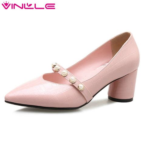 Vinlle Summer Classic Women Pumps Pointed Toe Pu Leather String