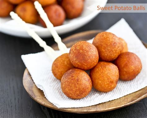 Sweet Potato Balls Roti N Rice Sweet Potato Balls Recipe Sweet Potato Recipes Stuffed