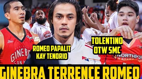 PBA LIVE GINEBRA TERRENCE ROMEO ANG PAPALIT KAY TENORIO ARVIN