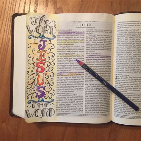 The Word Is Jesus Bible Art Journaling Page By Joditt Joditt Designs