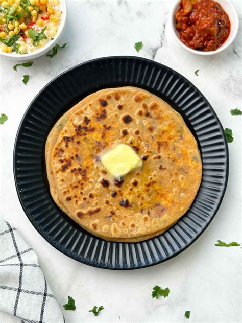 Paneer Paratha Indian Veggie Delight