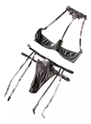 Conjunto De Lingerie Coordenada Mini Cinta Liga Frontal Nua