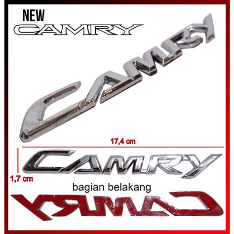 Jual Emblem Logo Mobil Tulisan Toyota New Camry Chrome Best Quality