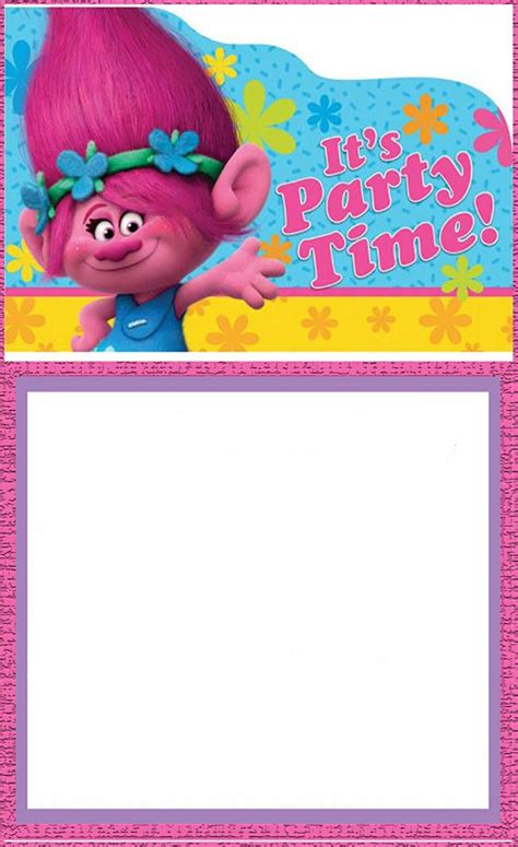 Free Printable Trolls Invitation Card Invitations Online Trolls