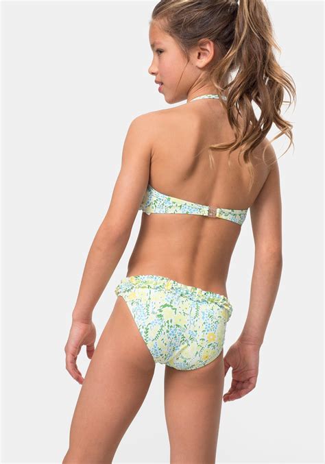 Comprar Bikini Bandeau Estampado Y Con Volantes Tex Aprov Chate De