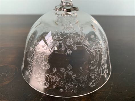 Vintage Fostoria Meadow Rose Sherbet Stemmed Etched Optic Etsy