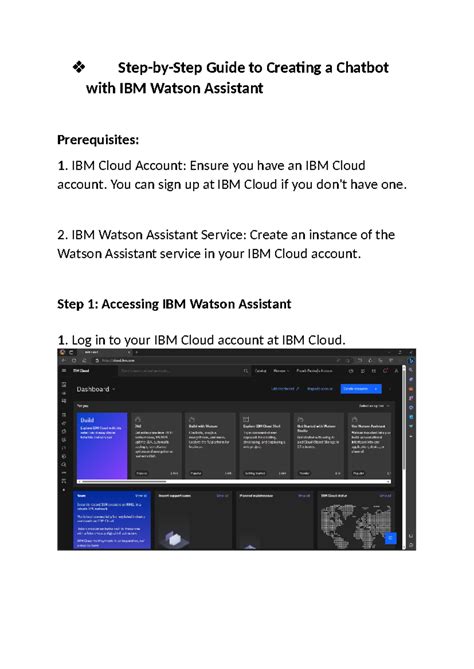 IBM Watson Chatbot 1 Xxxx Step By Step Guide To Creating A Chatbot