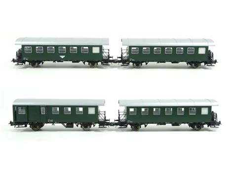 PERSONENWAGEN SPANTENWAGEN ÖBB 4 tlg Set Roco H0 74026 neu OVP EUR