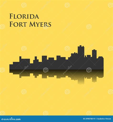 Fort Myers, Florida City Silhouette Vector Illustration | CartoonDealer