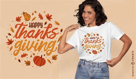 Happy Thanksgiving Autumn T Shirt Design Vector Download