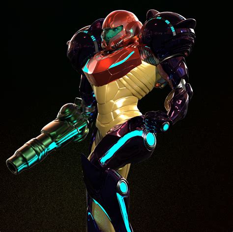 Artstation Metroid Prime Gravity Suit Print Model