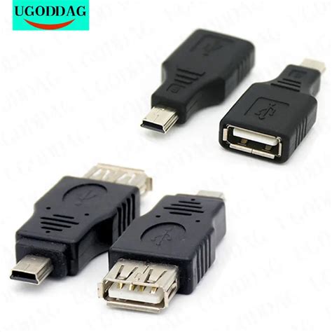 Mini Usb Macho Para Usb F Mea Conversor Conector Transfer Ncia De Dados