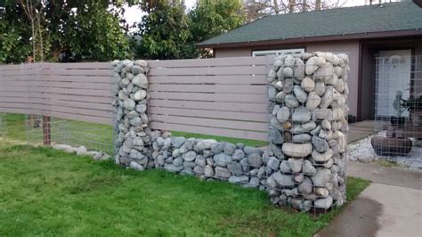 Building With Rock And Wire Gabion Wall Or Fence How To Backyard